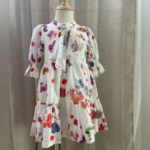 Nellystella Floral Kids Dress with Bow